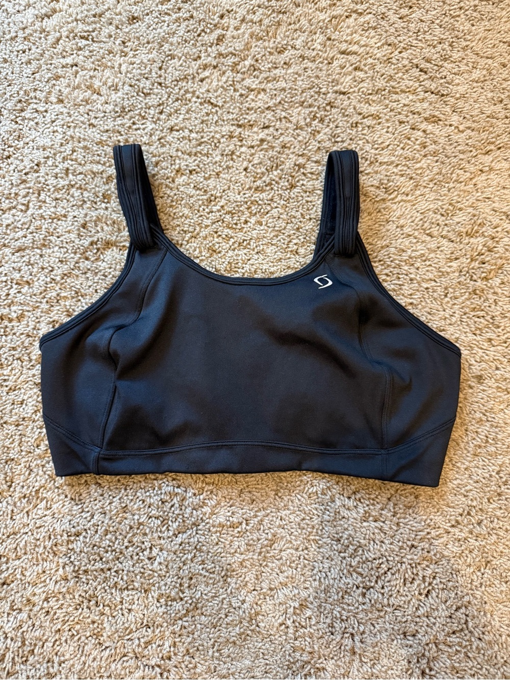 Moving Comfort Black Supportive Sports Bra with Wide Straps